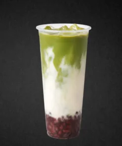 Matcha Red Bean Milk Tea