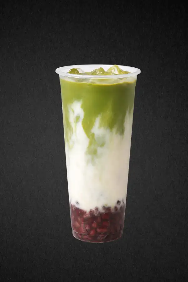 Matcha Red Bean Milk Tea